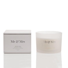 Amore 330g Double Wick Candle Mr & Mrs