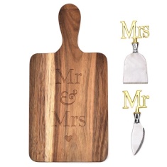 Amore Paddle Board and Cheese Knives Mr & Mrs