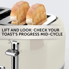 Breville VTT891 Flow 4 Slice Toaster - Mushroom