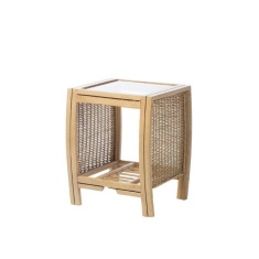 Desser Turin Cane Lamp Table Desser Turin Cane Lamp Table
