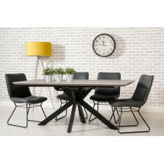 Phoenix 180cm/220cm Extending Dining Table - Grey