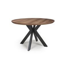 Phoenix 120cm Round Dining Table - Light Walnut
