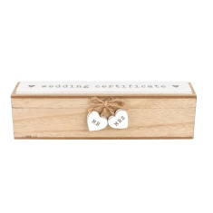 Love Story Wooden Wedding Certificate Box