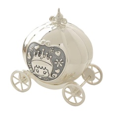 Bambino Silver Plated Fairytale Carriage Money Box