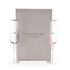 Amore Set of 2 Flute Glasses Engaged
