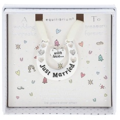 Equilibrium Wedding Horseshoe Heart Just Married