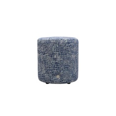 G Plan Vintage Bow Tall Round Fabric Footstool