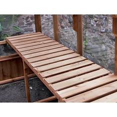 Swallow Jay Potting Shed Extra Rear Shelf - Oiled Wood Finish Swallow Jay Potting Shed Extra Rear Shelf - Oiled Wood Finish