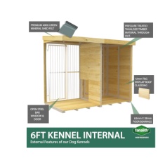 DIY Sheds Dog and Kennel Run - Full Height with Bars