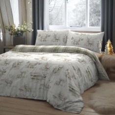 Dreams & Drapes Broxburn Check Green Duvet Set