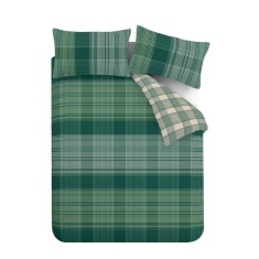 Catherine Lansfield Roxburgh Kelso Green Duvet Set