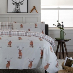 Deyongs Glencoe Stags White Duvet Set