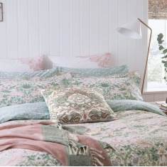 Morris & Co Strawberry Thief Pink Duvet Cover