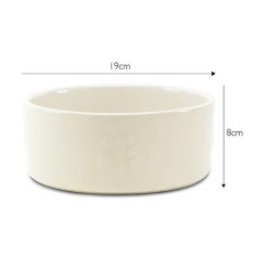 Scruffs Icon Dog Food Bowl - Cream