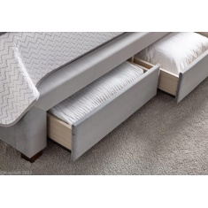 Hadrian Footend Drawer Bed in Roman Grey Fabric