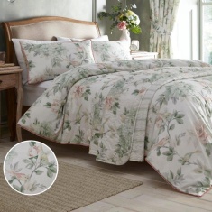 Appletree Campion Green/Coral Duvet Cover Set