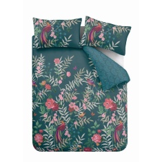 Catherine Lansfield Tropical Floral Birds Multi Duvet Set