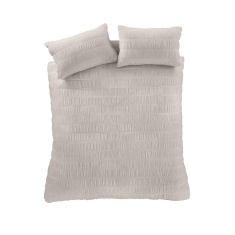 Catherine Lansfield Seersucker Natural Duvet Set