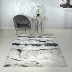 Asiatic Aurora Quartz AU05 Woven Rug - Black/Grey