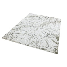 Asiatic Aurora AU09 Abstract/Optical Rug - Satin Cream/Grey