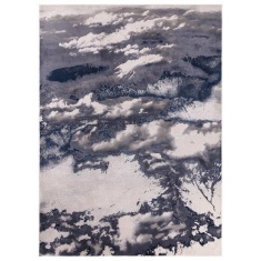 Asiatic Aurora AU20 Modern Rug - Storm - Blue/Silver