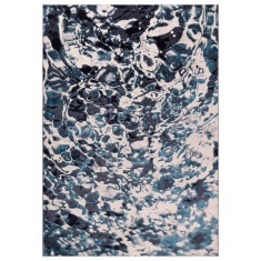 Asiatic Aurora AU21 Modern Rug - Foam - Blue/Silver