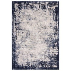Asiatic Kuza Border Machine Made Rug - Navy