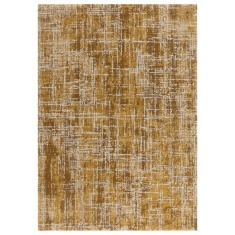 Asiatic Kuza Abstract Machine Made Rug - Gold Asiatic Kuza Abstract Machine Made Rug - Gold