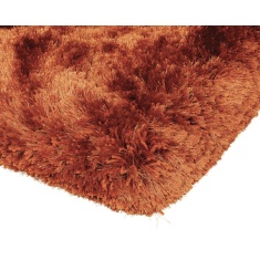 Asiatic Plush Luxury Shaggy Rug - Rust - Orange/Brown