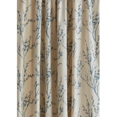 Laura Ashley Pussy Willow Seaspray Pencil Pleat Curtains - Off White