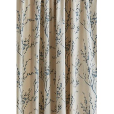 Laura Ashley Pussy Willow Seaspray Pencil Pleat Curtains - Off White