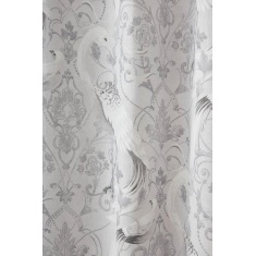 Laura Ashley Tregaron Eyelet Curtains - Silver