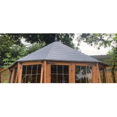 Slate Effect Roof for the A1 Cleveland Octagonal Summerhouse Slate Effect Roof for the A1 Cleveland Octagonal Summerhouse