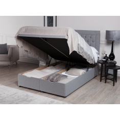 Chicago Ottoman Bed Frame With Louis Headboard