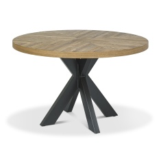 Winnipeg Rustic Oak Circular Dining Table