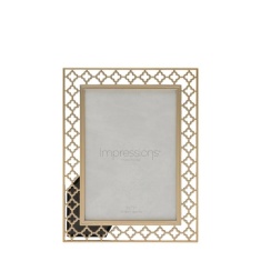 Lattice Cut Metal Photo Frame 5" x 7"