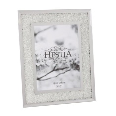 Hestia Photo Frame Crystal Edge With Silver Border Hestia Photo Frame Crystal Edge With Silver Border