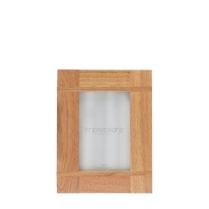 Impressions Oak Effect Photo Frame Cross Batons