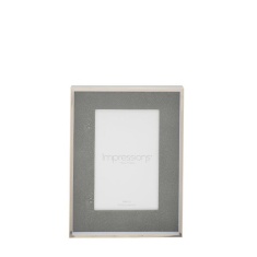 Impressions Faux Croc Detail Photo Frame Soft Grey