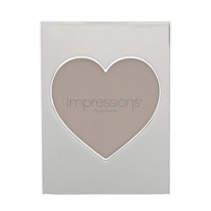Impressions Heart Aperture Metal Plated Photo Frame 5" x 5"