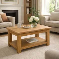 Ascot Rustic Oak Rectangular Coffee Table
