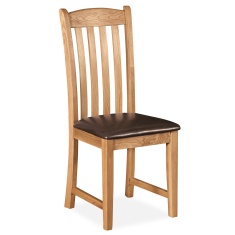 Ascot Dining Chair With Vegan Leather Seat (Pair)