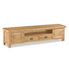 Ascot Rustic Oak Extra Large Low Line Media Stand Ascot Rustic Oak Extra Large Low Line Media Stand