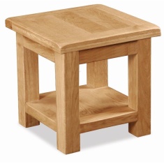 Ascot Rustic Oak Lamp Table
