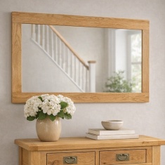 Ascot Rustic Oak Wall Mirror
