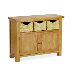 Ascot Rustic Oak Sideboard With Baskets Ascot Rustic Oak Sideboard With Baskets
