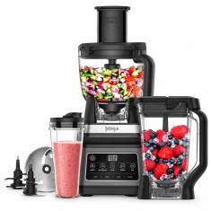 Ninja BN800UK 3-in-1 Food Processor 1.8L And Blender 2.1L with Auto IQ - Black/Silver