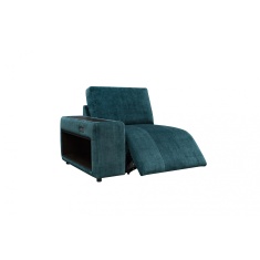 G Plan Vintage Morley Fabric End Sofa Unit With Storage Arm & Power Footrest
