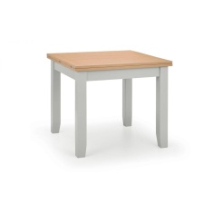 Julian Bowen Richmond 90cm/180cm Flip-Top Dining Table - Elephant Grey/Pale Oak