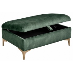 Paulina Fabric Ottoman With Legs Paulina Fabric Ottoman With Legs